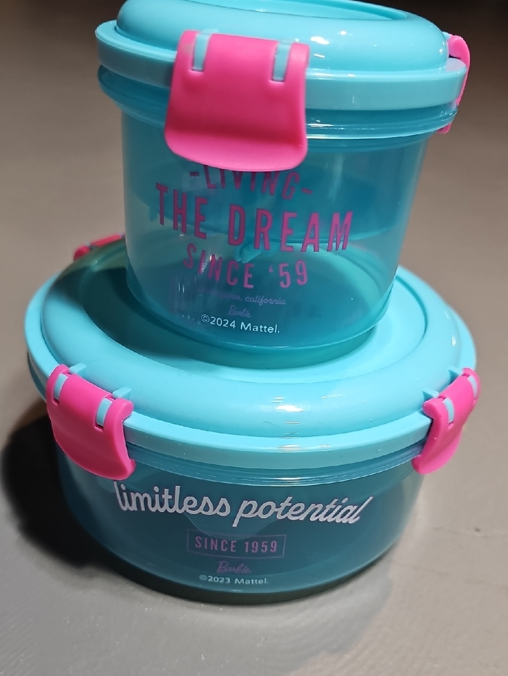 Barbie Reusable Storage Containers & Utensils Food Bento Box Lunch Box Office